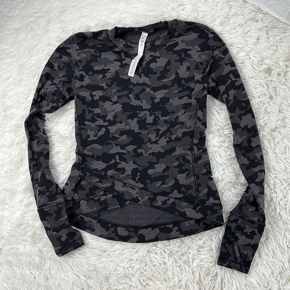 Lululemon Close to Crossing Long Sleeve *Rulu Heritage Camo Jacquard Black - Picture 1 of 8